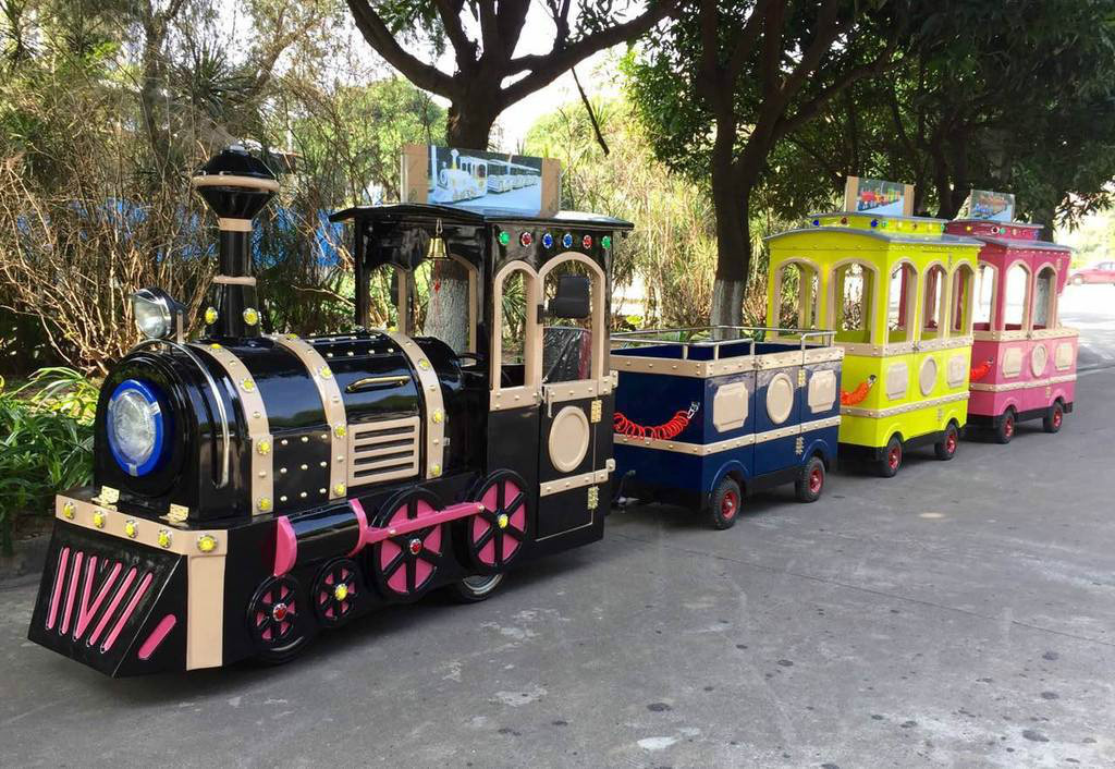 佛山景区广商场无轨观光小火车电动儿童游乐设备小火车可坐人户外玩具